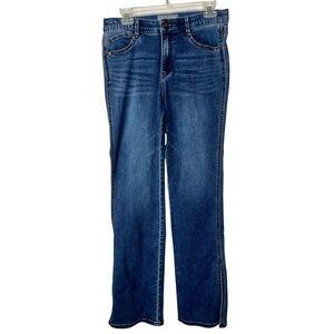 Wit & Wisdom Size 8 Bootcut Jeans L2435XOZX Ab-Solution Mid-Rise Slit Hem Denim